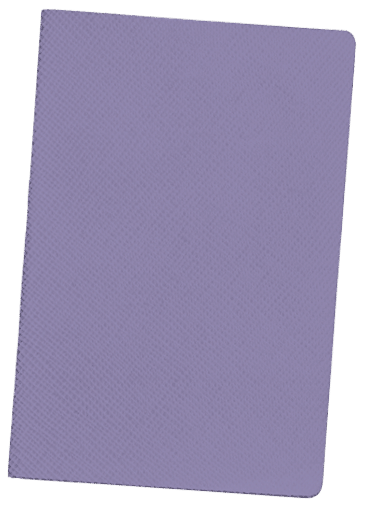 Top view of closed yellow cover notebook on pink desk background. Business concept. Top view, flat lay, copy space. 