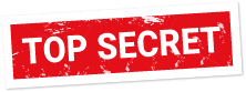 Top Secret Rubber Stamp. Canceled logo sign symbol. Red retro style tag template graphic. Red grunge icon stamp illustration.